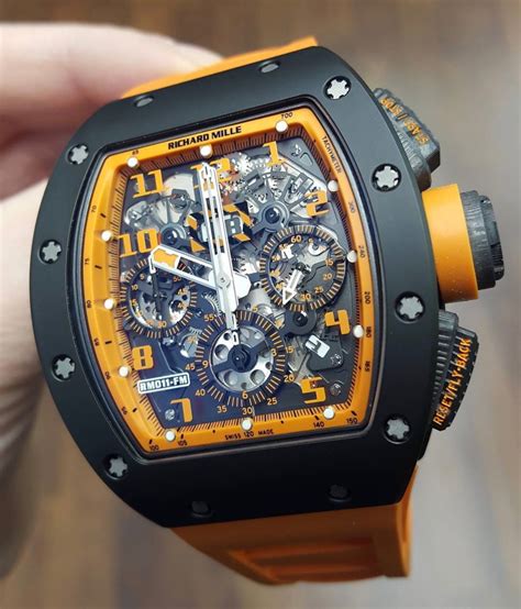 richard mille rm 011 orange storm men's watch price|Richard Mille RM 011 RM011.